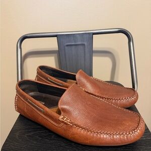 Johnston & Murphy Kain Leather Driving Loafers Brown 11M